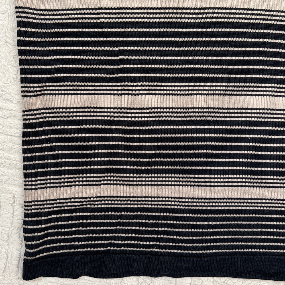 City Silk Striped 70% Silk 30% Cotton Knit Top in Black & Tan, Size Large, EUC - Picture 8 of 16